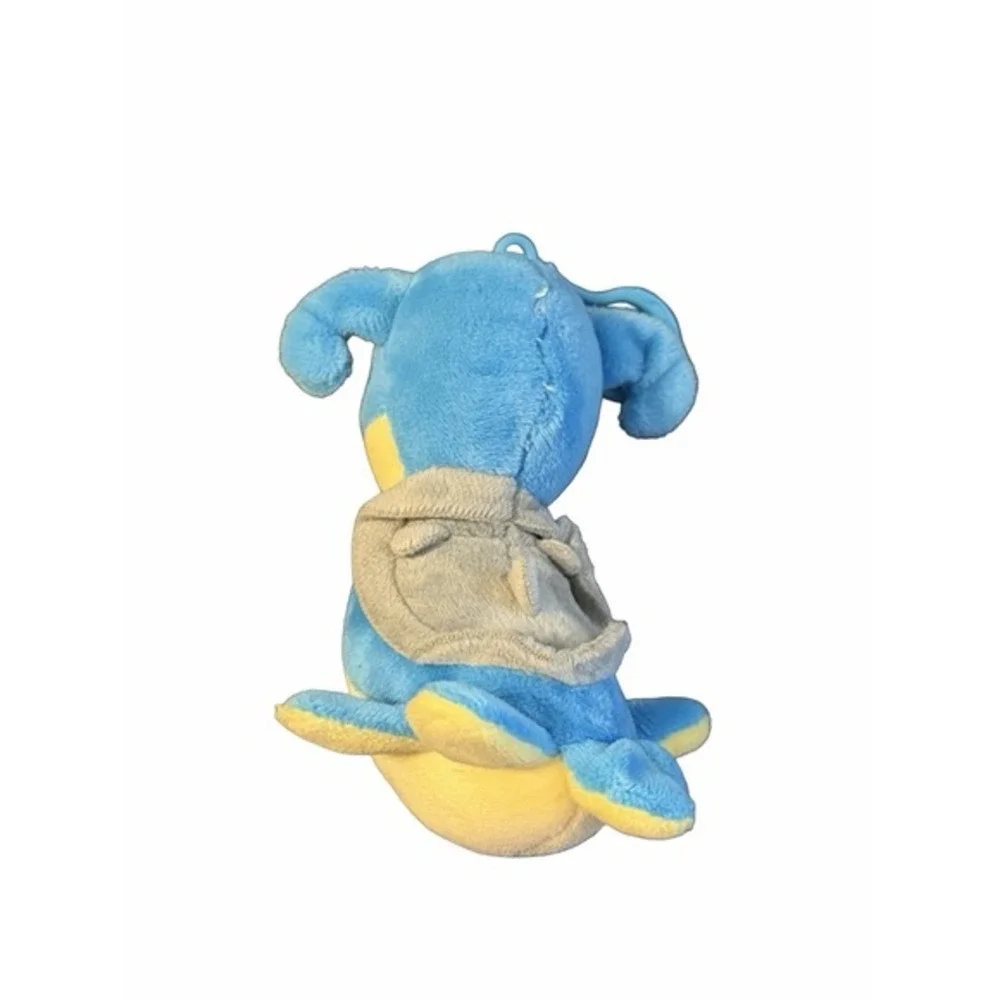 Pokemon Lapras Plush Keychain Clip Stuffed Toy‎ Blue Yellow Nintendo - Picture 3 of 3